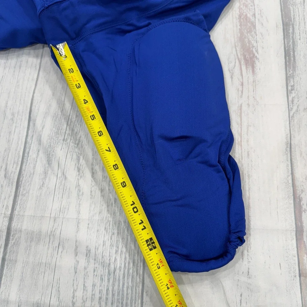 NWT Adidas Football Pants with Pads & Belt Large Blue‎ Practice Game Adult Mens